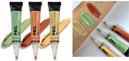 SEUNG HD Pro Conceal Orange Yellow & Green Corrector 24g Concealer Natural Cream Concealer