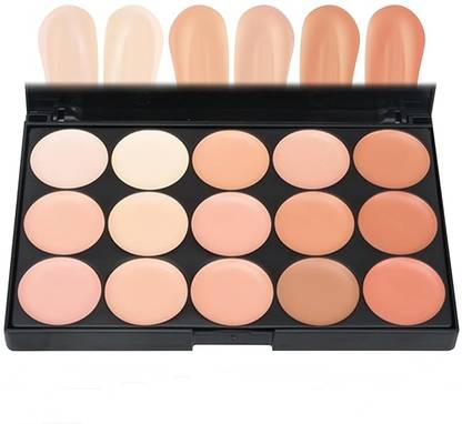 feelhigh 15 Cream Concealer Foundation Color Corrector Makeup Palette Concealer