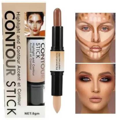 SKINPLUS Face Makeup Highlighter And Concealer Contour Stick 2 in 1 Contour Stick Concealer