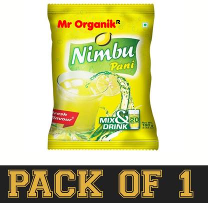 Mr Organik Nimbu Pani,Instant Drink Mix,No Artificial Colour,nimbu pani Masala Powder,100Gm