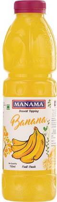 MANAMA Banana Fruit Crush for Desserts, Ice Creams and shakes (750ML)
