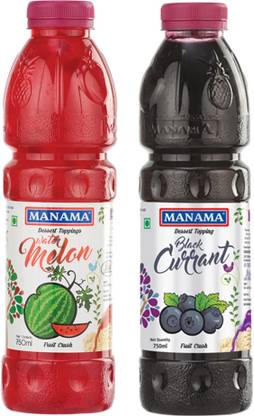 MANAMA Black Currant Crush and Watermelon Crush, Topping for Cakes, Pies and Shakes