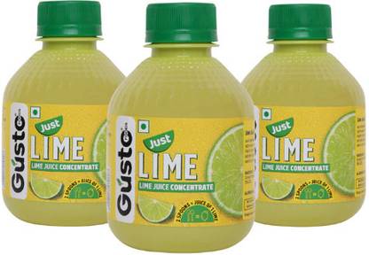 Gustofoods Green Lime Juice Concentrate Equivalent to 60 Natural Lime, Instant Fruit Drink