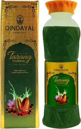 दीनदयाल औशाधी Premium Tarang Thandai Enriched with Kashmiri Kesar, Mamra Badam,Pista -750 Ml