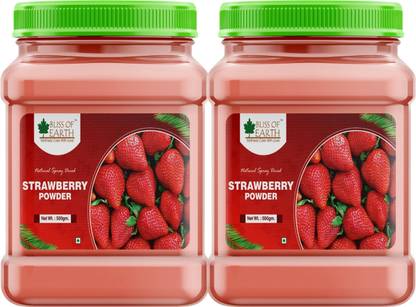 Bliss of Earth 2x500 gm Strawberry Powder Natural Spry Dried (Pack of 2)