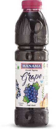 MANAMA Grape Fruit Crush for Dessert Toppings to Make Ice Creams, Shakes (750ML)