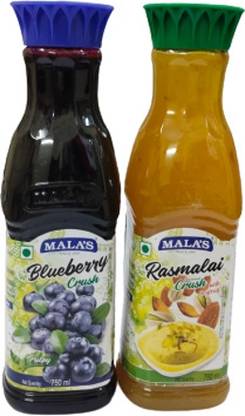 MALAS Blueberry and Rasmalai Crush 750 ML( Included Weight Handling Extra)