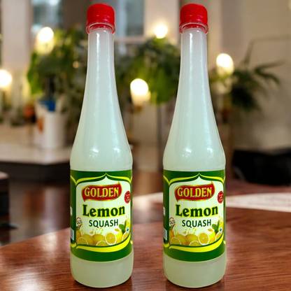 Golden Lemon Squash , Juicy, Pulpy, Refreshing Do Not Add Sugar (700ml x 2)