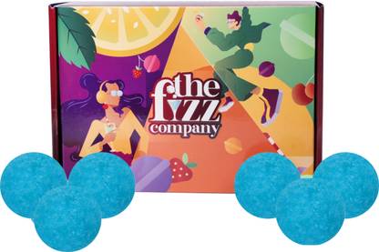 The Fizz Company Mocktail & Cocktail Bomb | Blue Lagoon Pack of 6 | DIY Party Kit at Home