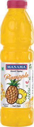 MANAMA Pineapple Fruit Crush for Desserts, Ice Creams, Smoothies and Milkshakes 750ML