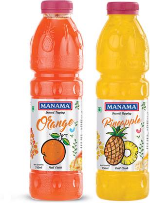 MANAMA Pineapple Crush and Orange Crush, Topping for Cakes, Pies and Shakes