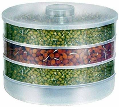 Whete Plastic Sprout Maker  - 500 ml