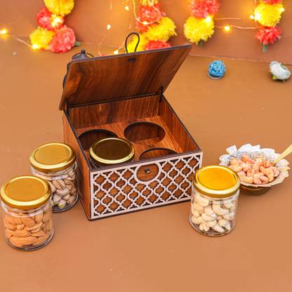 ASCELIO Spice Set Wooden, Glass