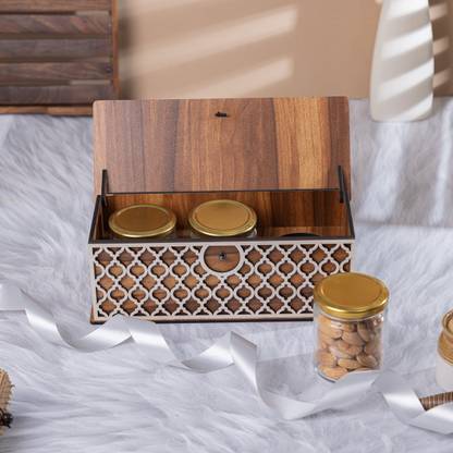 ASCELIO Spice Set Wooden, Glass