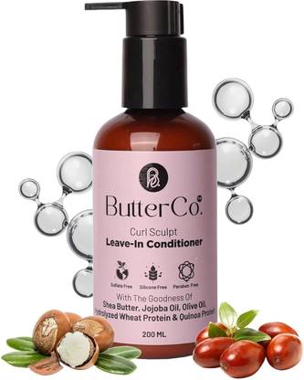 ButterCo. curl Sculpt Leave In Conditioner For Curly Hair 3X Frizz UV Protection Enriched