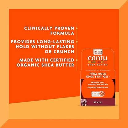 Cantu Shea Butter Extra Hold Edge Stay Gel 64G