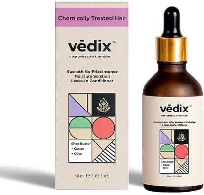 Vedix Ayurvedic Leave-in Conditioner | Sushath No-Frizz Intense Moisture Solution Leave-In Conditioner | For Chemically Treated Hair | For Coloured Hair | Reduces Frizz | 100ml