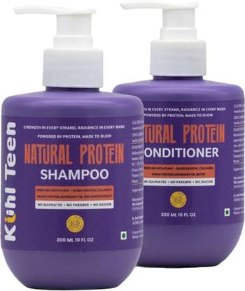 Kühl Teen Natural Protein Shampoo + Conditioner combo with Collagen and wheat protein