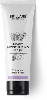 BRILLARE Heavy Moisturising Hair Mask For Dry, Frizzy Hair, Wheat Protein & Avocado Fruit, Conditioner 125 g