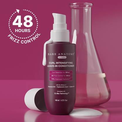 BARE ANATOMY Curl Intensifying Leave In Conditioner Cream | Deeply Conditions Hair