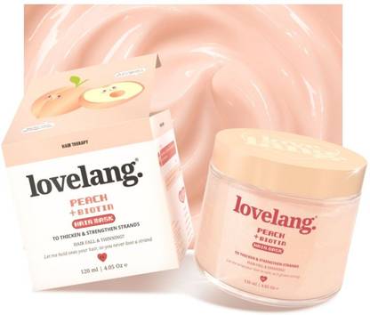 lovelang Peach + Biotin Hair Mask Deep Nourishment for Hair Fall & Thinning