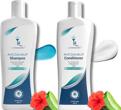 La'bangerry Anti-Dandruff Shampoo & Conditioner With Heena & Hibiscus Combo Set