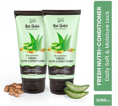 Nat Habit Natural Hydrating Conditioner For Dry & Frizzy Hair With Aloevera & Peanut