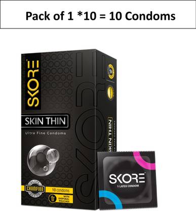 SKORE Skin Thin Ultra Fine | With Disposal Pouches Condom