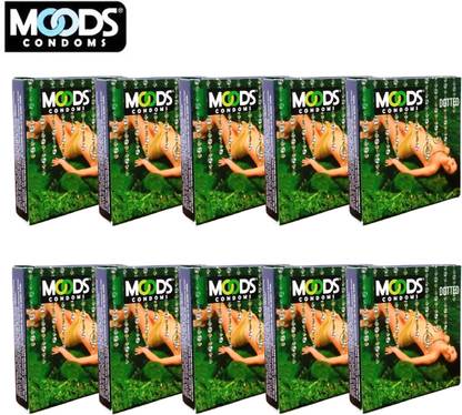 MOODS Popular Dotted Lubricated With Special Moulded Dots Feel Natural Extra Pleasure Condom