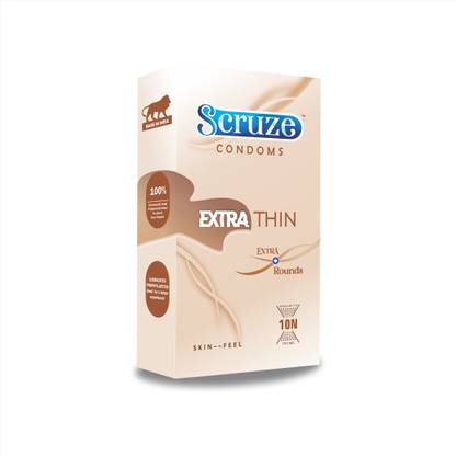 scruze EXTRA THIN 10'S ( BUTTERSCOTCH FLAVOUR ) Condom