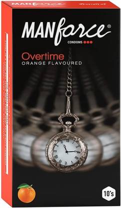 MANFORCE OVER TIME ORANGE FLAVOUR CONDOM Condom (10 Sheets) Condom