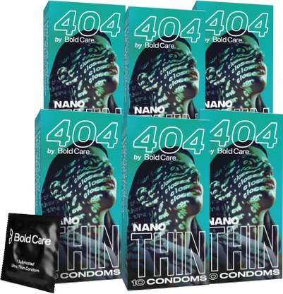 Bold Care 404 Super Nano Thin Condoms For Men Intense Fit with a Natural Feel Condom