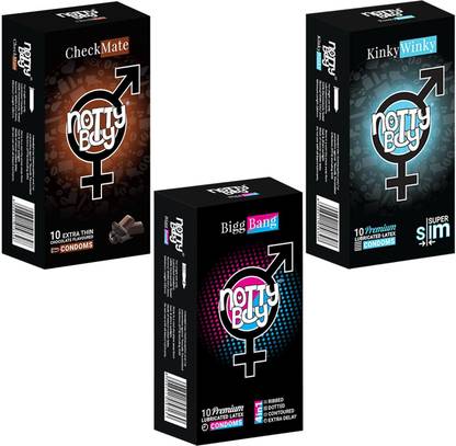 NottyBoy Extra Timing Control, Super Thin and Chocolate Flavour Condom