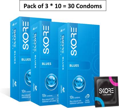 SKORE Blues | Extra Lubrication & Vanilla Scented Condom