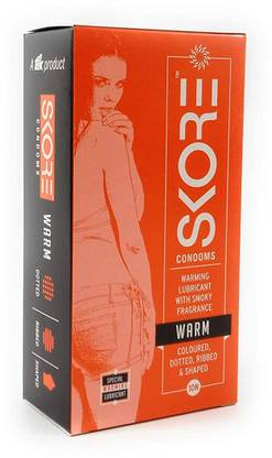 SKORE Warm Condoms, Pack of 4 Condom
