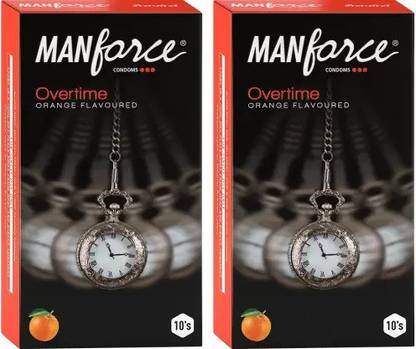 MANFORCE Overtime Orange Flavored Pack of 2 Condom