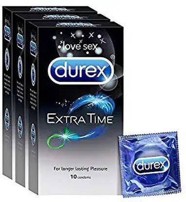 DUREX Extra Time Condoms, Pack of 3 (30 Sheets) Condom