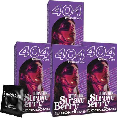 Bold Care 404 Ultra Thin Strawberry Flavored Condoms Condom