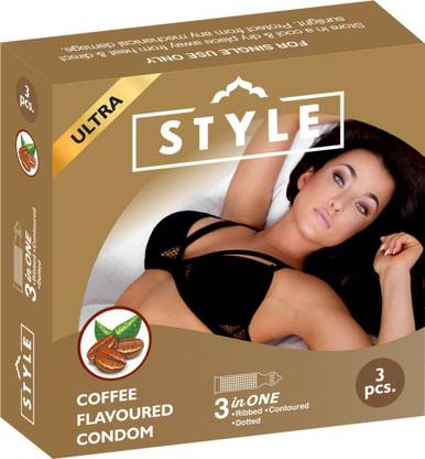 STYLE PREMIUM Coffee Flavoured 3 in 1 Condom