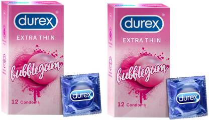 DUREX Extra Thin Intense Bubblegum Flavoured Condom