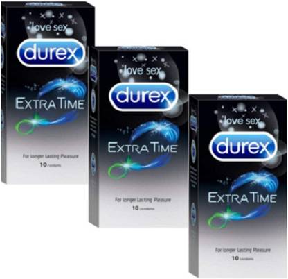 DUREX Extended Pleasure/Extra Time Condoms, 30 Sheet (Pack of 3) Condom