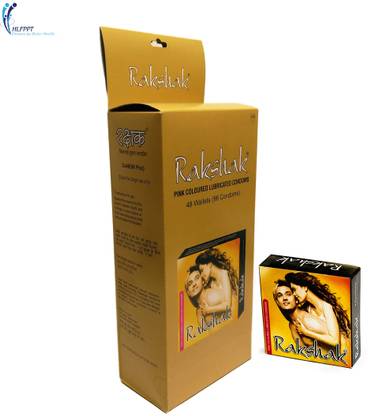 Rakshak Pink Colored Lubricated Condoms Men Condom