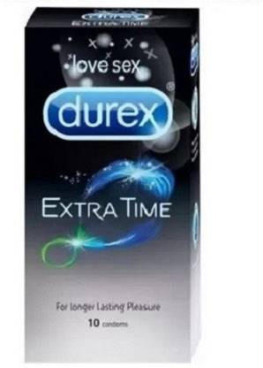 DUREX Extended Pleasure/Extra Time Condoms For Men, Pack of 1 (10 Count) Condom