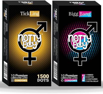 NottyBoy Ribbed, Contour, Extra Time & Extra Dotted Condom