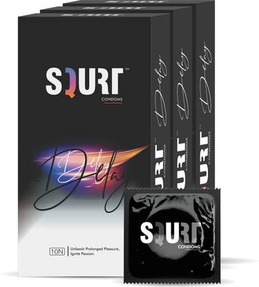 SQURT Delay Lubricated Condom for men with 4.5% Benzocaine Condom