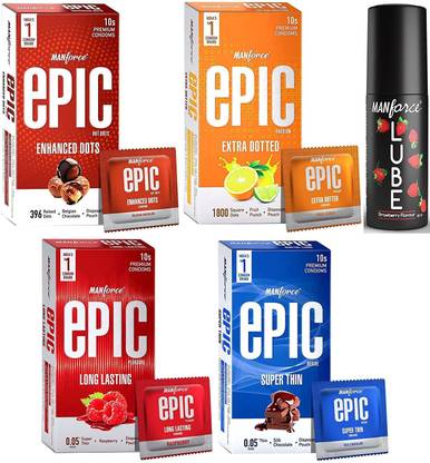 MANFORCE condoms Pack of 4 of with lube 60 ml Condom