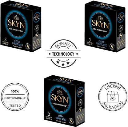 SKYN Feel Everything Extra Lubricated Maximum Comfort Men 3s Condom