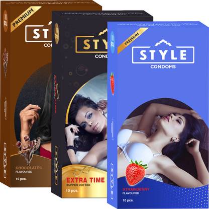 STYLE PREMIUM Dotted Multi Variants 10's Pack Condom