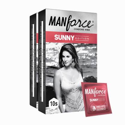 MANFORCE Ribbed & Dotted Sunny Edition Condoms ,10 x Pack of 2 Condom