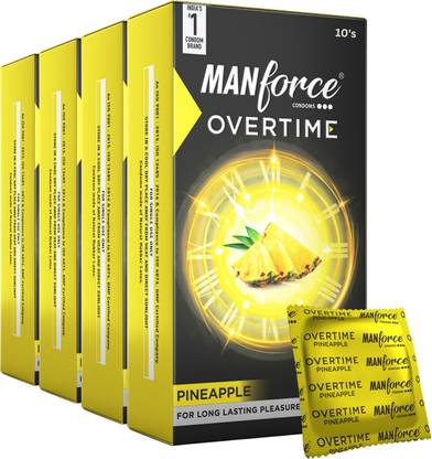 MANFORCE Overtime Pineapple Condoms ,10 x Pack of 4 Condom